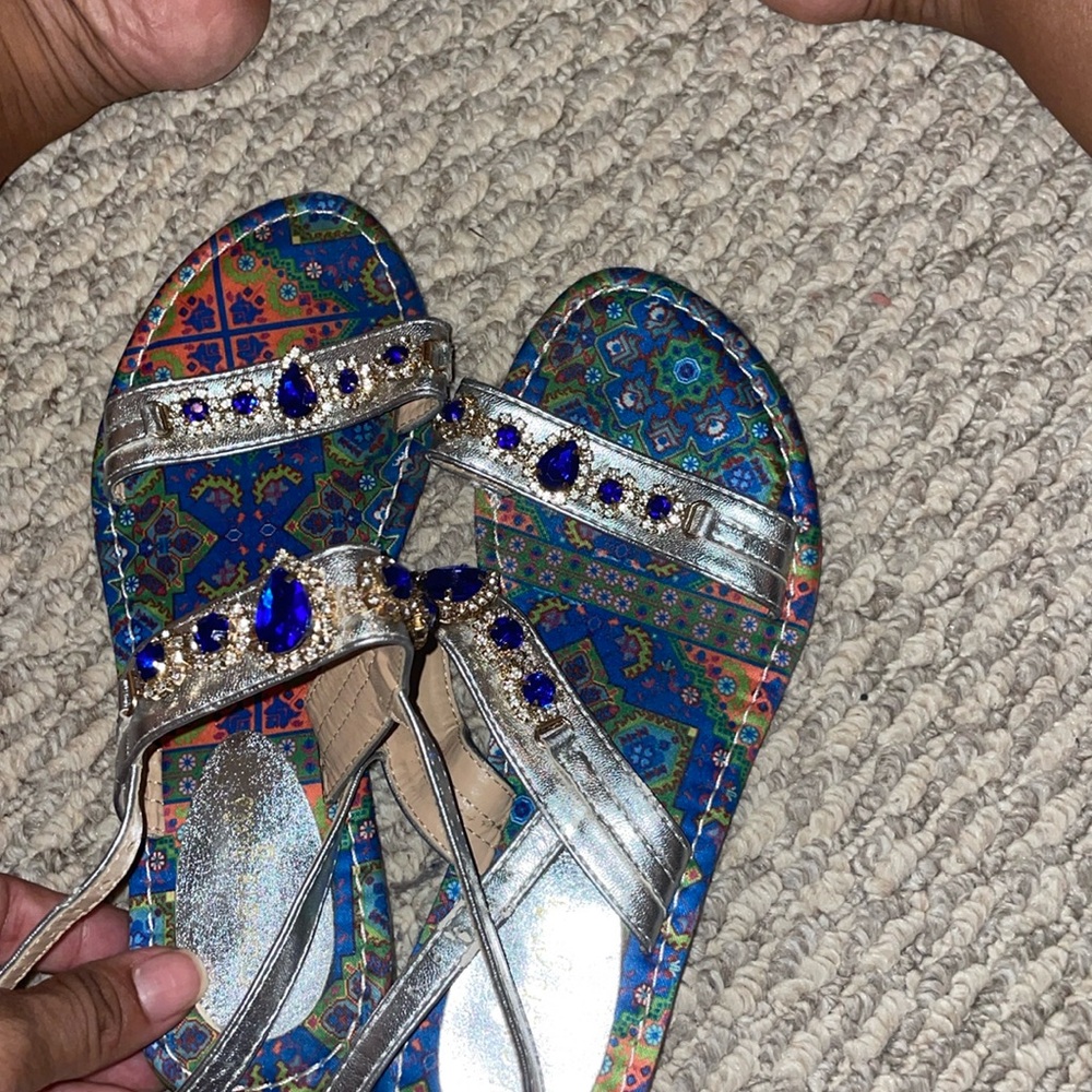 Gorgeous, strapping, jeweled, kids, sandals